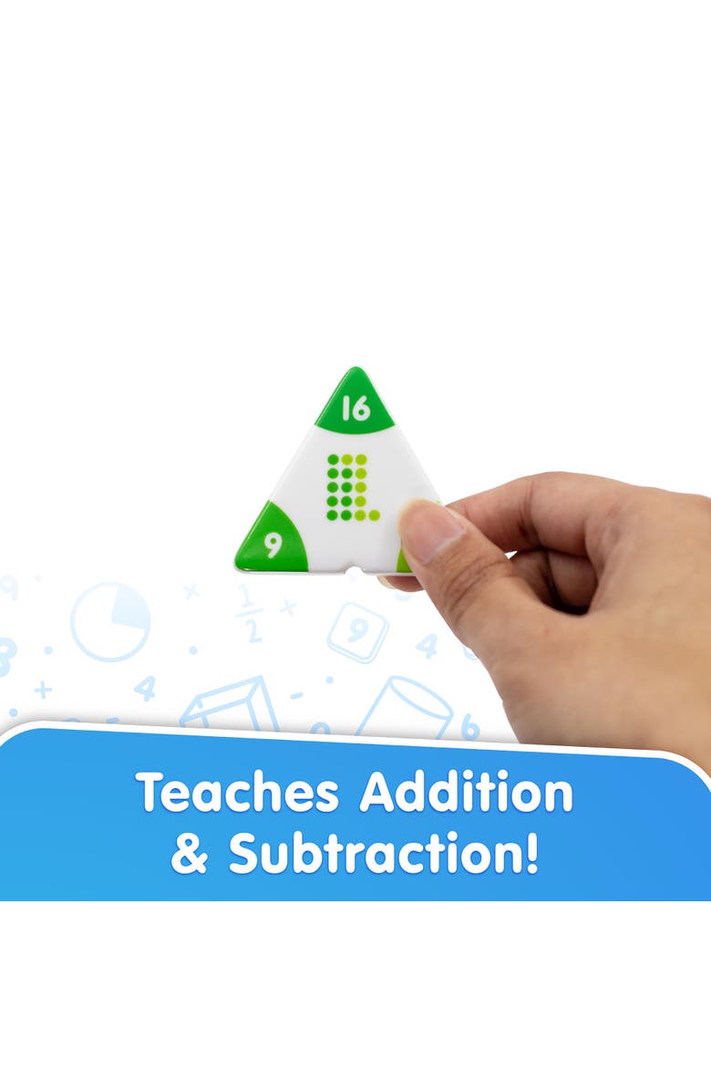 Junior Learning Addition Triangles,- Cover & Learn, Memorize Equations, Alternate, color, Multicolored