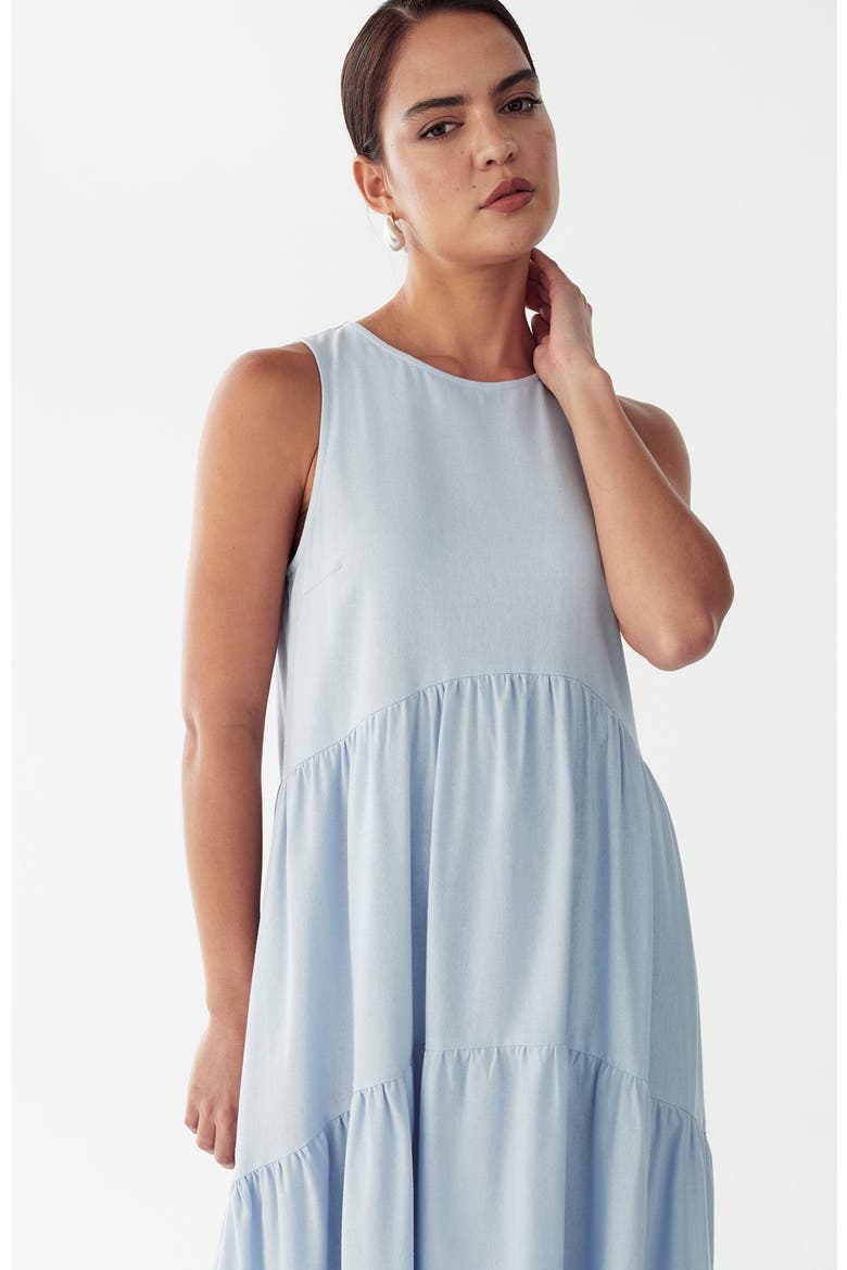 Remi Tiered Dress, Alternate, color, Sky Blue