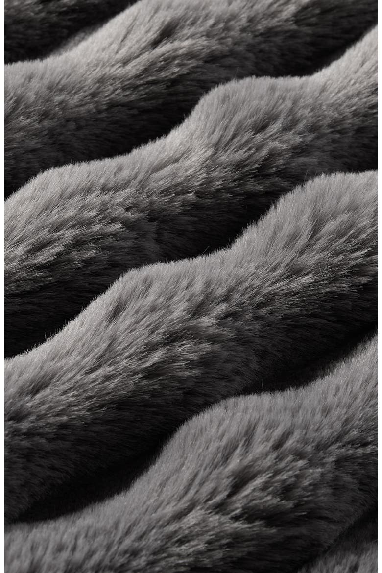 Bubble Faux Fur 3-Piece Comforter Set, Alternate, color, GREY