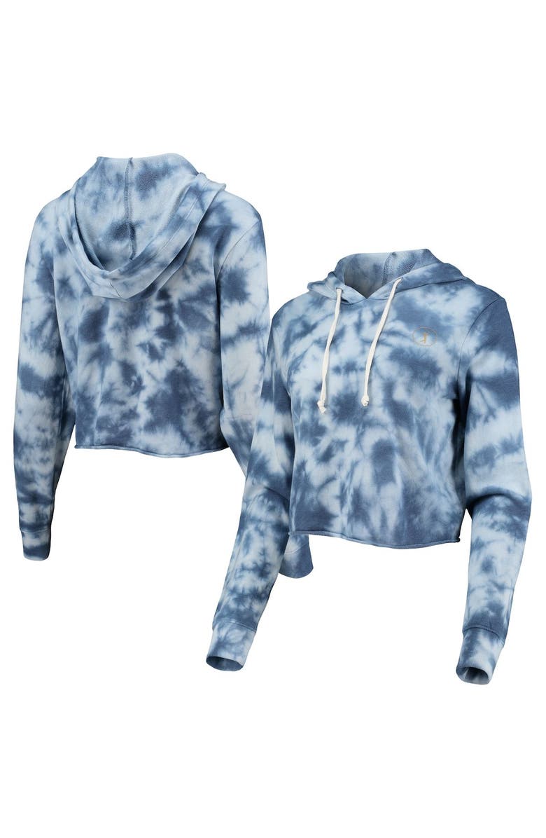 ALTERNATIVE APPAREL Women's Alternative Apparel Heathered Royal THE PLAYERS Tie-Dye Cropped Pullover Hoodie, Main, color, Heather Royal