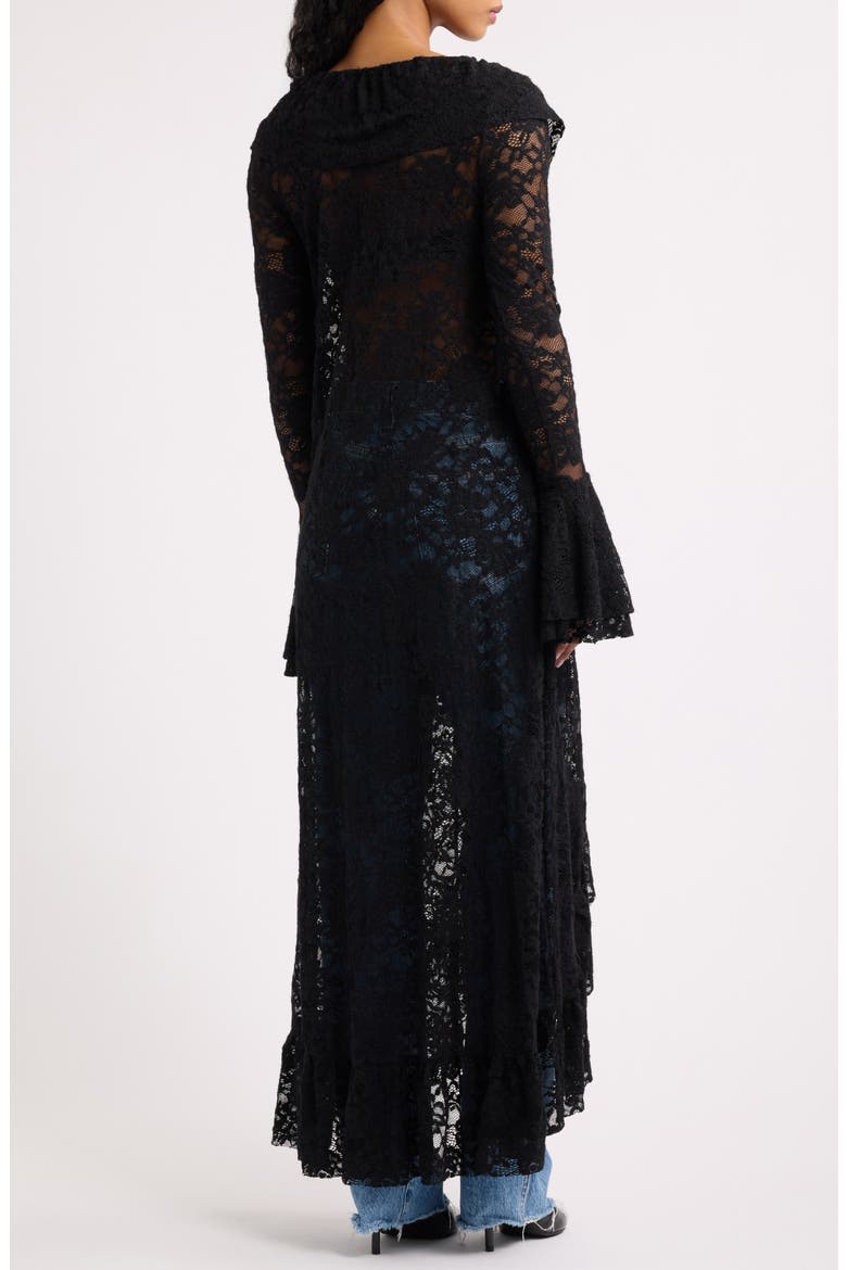 Everything Is Romantic Lace Duster, Alternate, color, BLACK LACE
