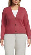 Lands' End Drifter Vneck Dress Cardigan Sweater
