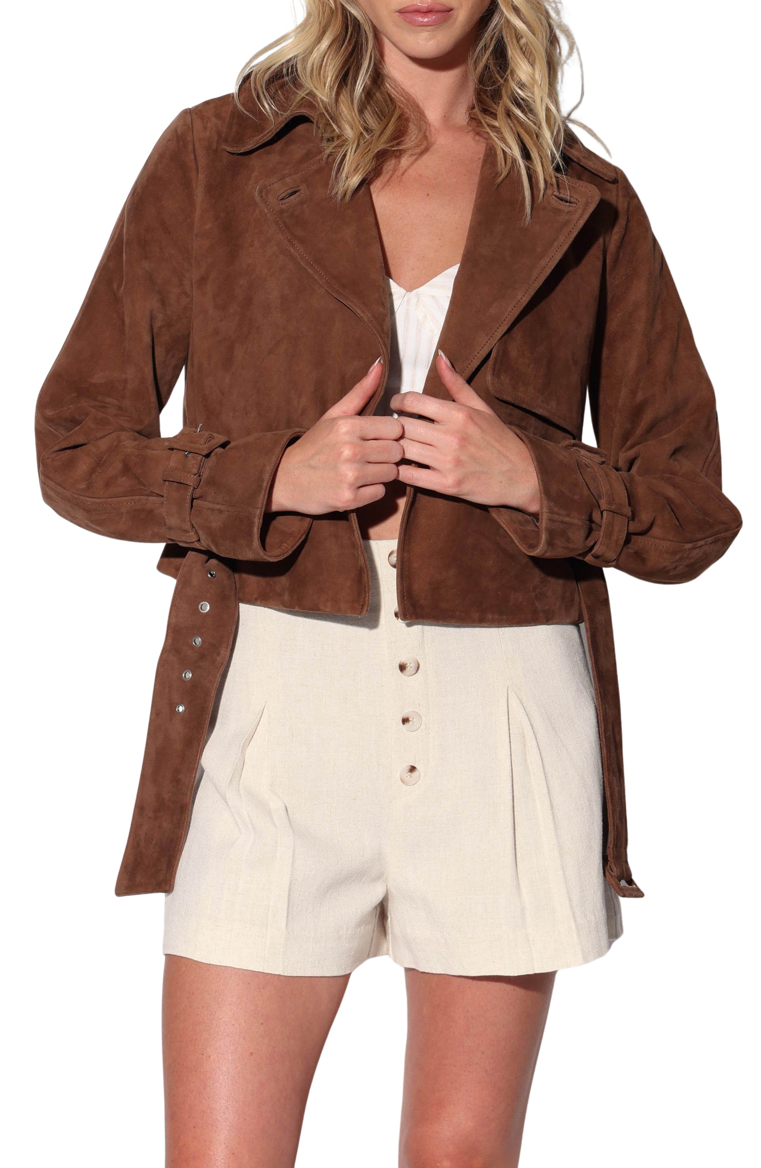 Walter Baker Rexa Suede Short Trench Jacket
