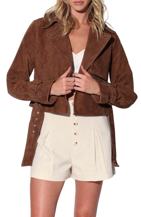 Rexa Suede Short Trench Jacket