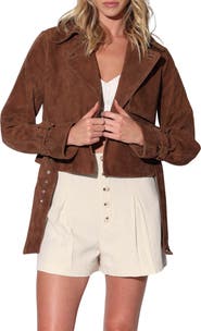 Walter Baker Rexa Suede Short Trench Jacket