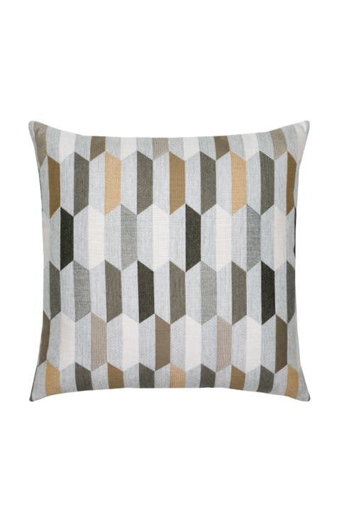 Chiseled Camel Jacquard Indoor & Outdoor Woven Accent Pillow