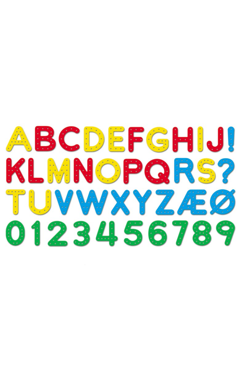 Quercetti Play Montessori Abc & 123 Lacing Set 53 Pieces, Alternate, color, Multicolored