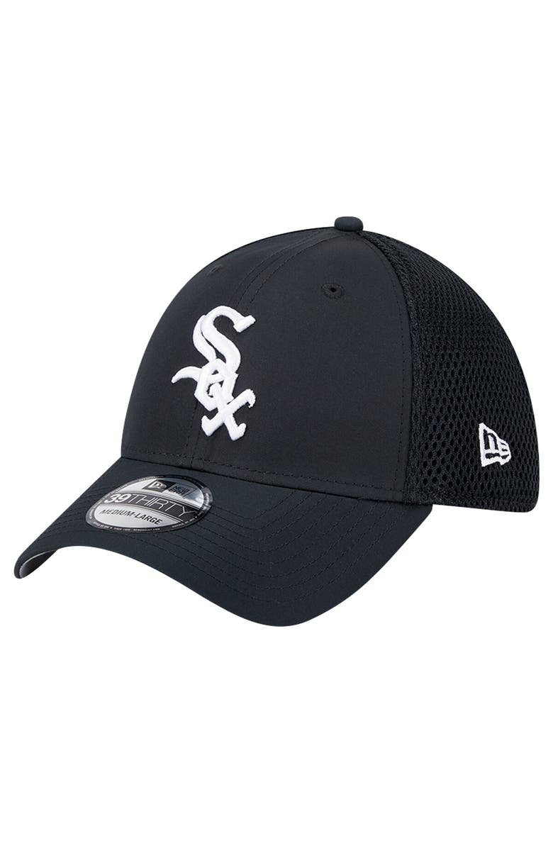 New Era Men's New Era Black Chicago White Sox Team Tone 39THIRTY Flex Hat, Alternate, color, Black