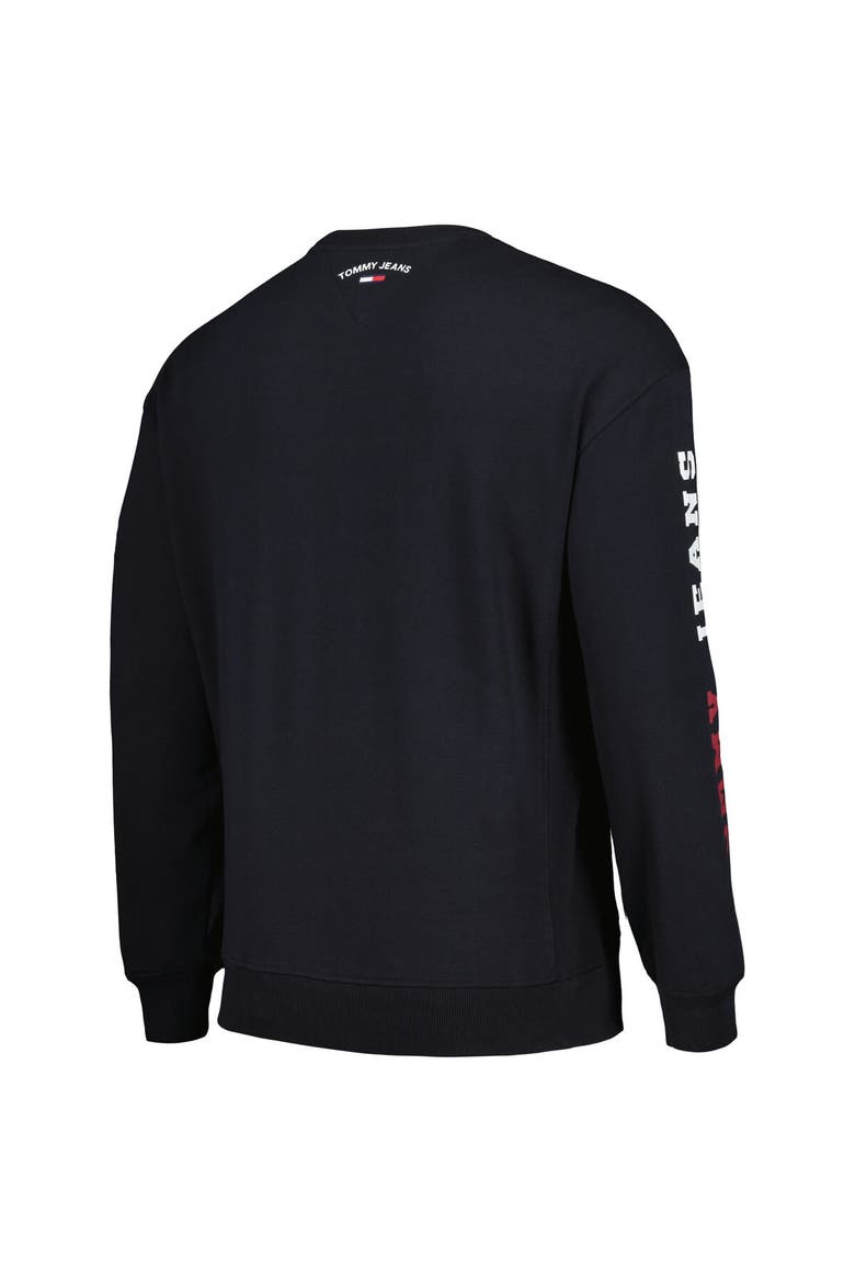 Men's Tommy Jeans Black Miami Heat Henry Pullover Sweatshirt, Alternate, color, Black