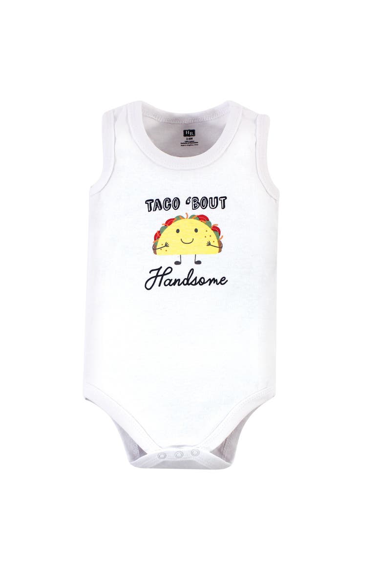 Cotton Bodysuits and Rompers, 8-Piece, Alternate, color, Taco Truck