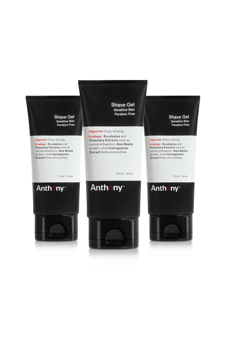 Shave Gel 6 oz Multi-Pack Of 3, Main, color, Green