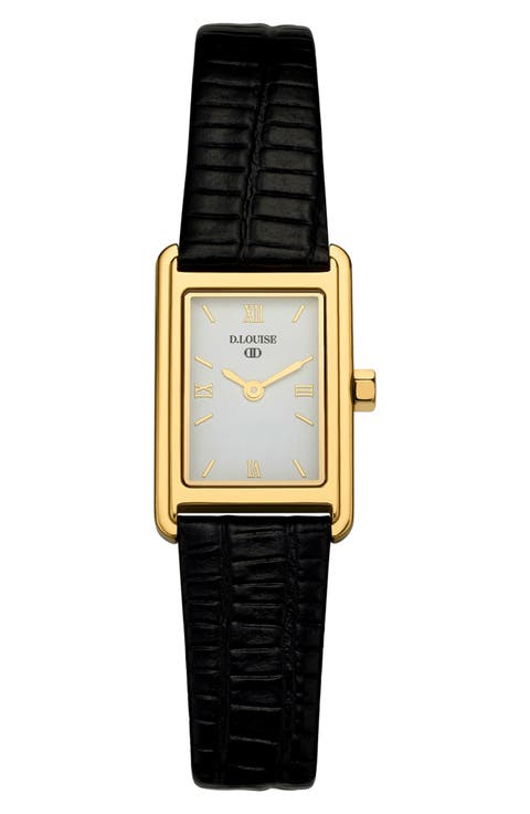 Classic Leather Strap Watch, 25mm x 19mm