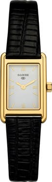 D.LOUISE Classic Leather Strap Watch, 25mm x 19mm