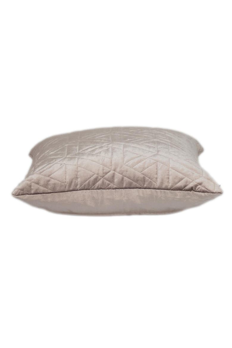 Delta Topstitched Throw Pillow, Alternate, color, TAUPE
