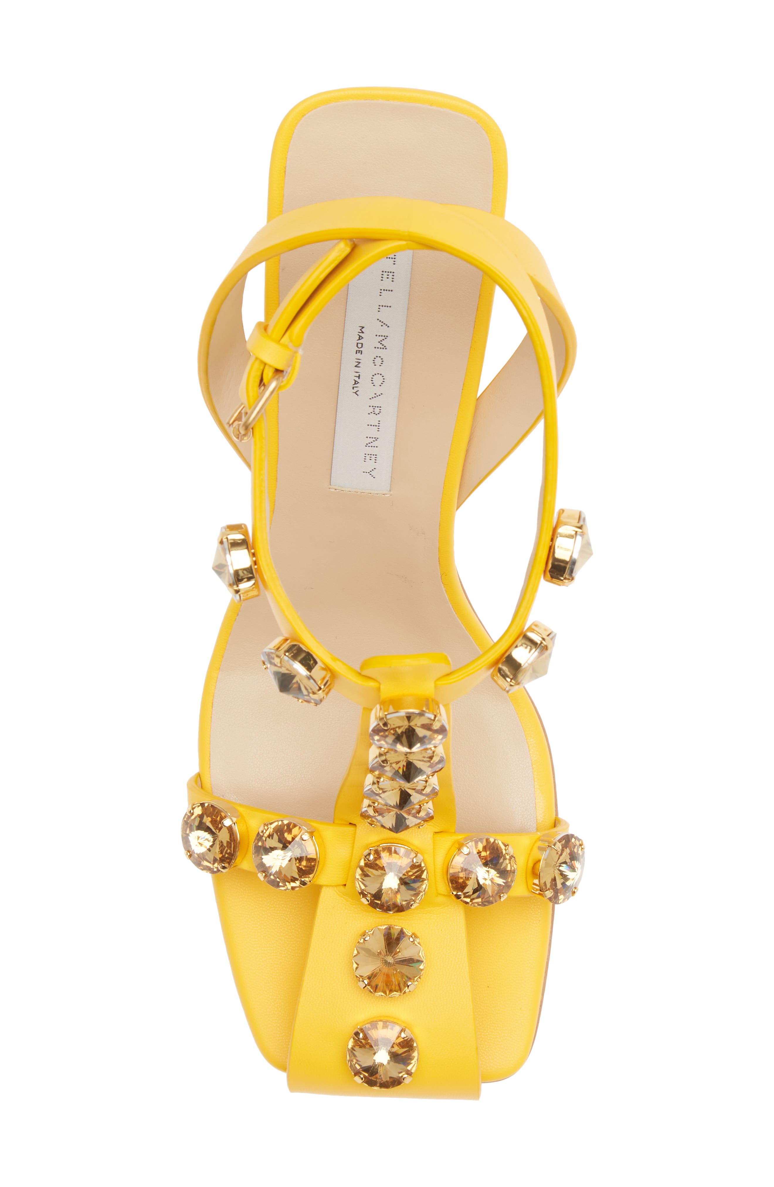 Stella McCartney Cowboy Crystal Embellished T-Strap Sandal, Alternate, color, 