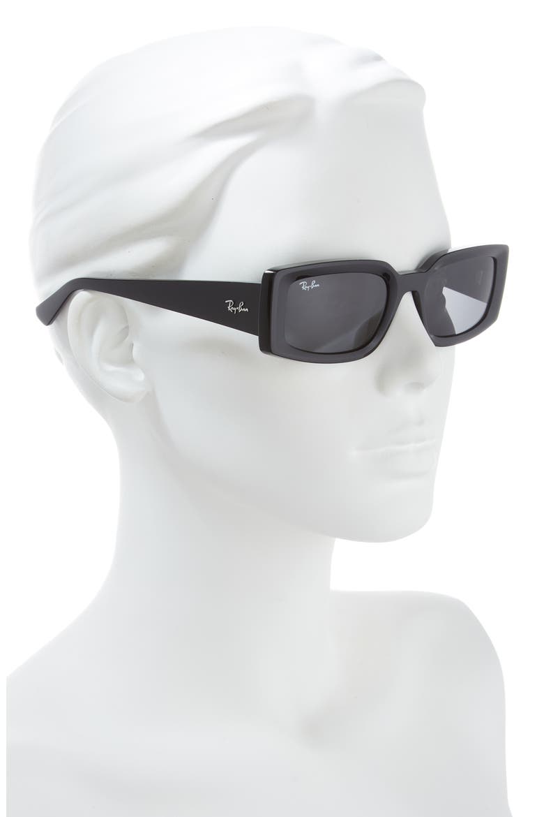 Kiliane 54mm Pillow Sunglasses, Alternate, color, BLACK / DARK GREY
