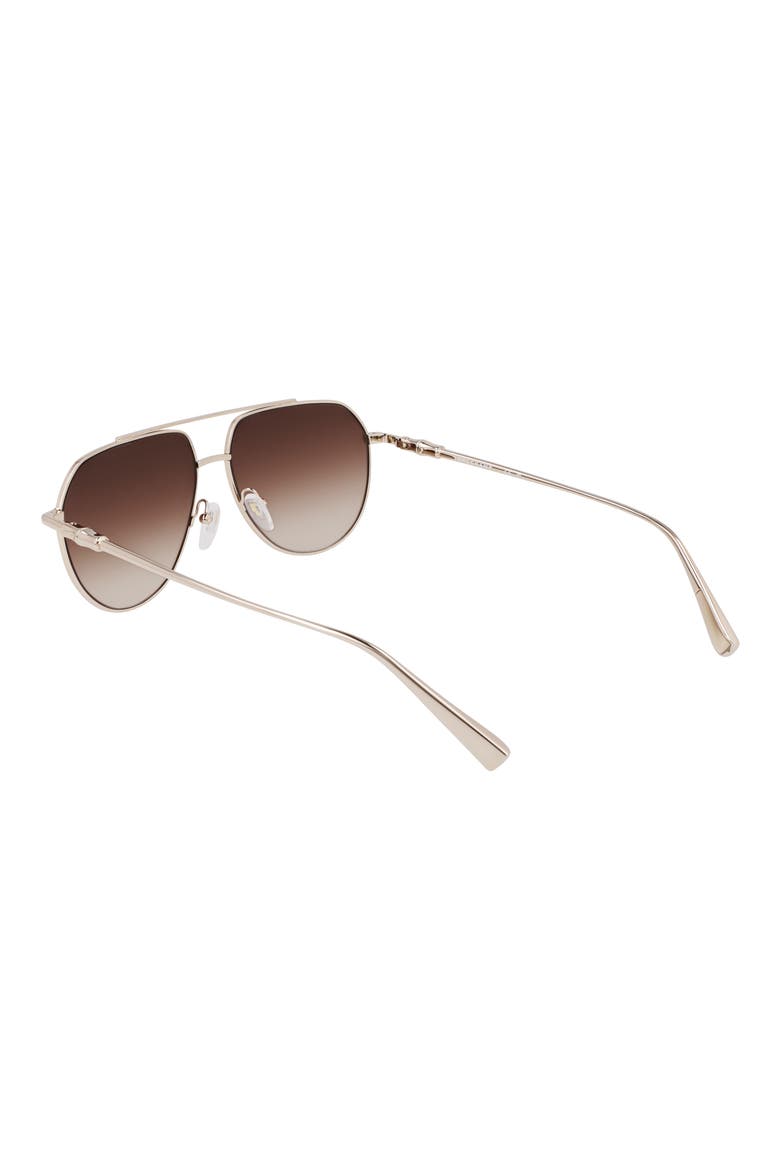 Roseau 57mm Gradient Aviator Sunglasses, Alternate, color, GOLD/ GRADIENT BROWN