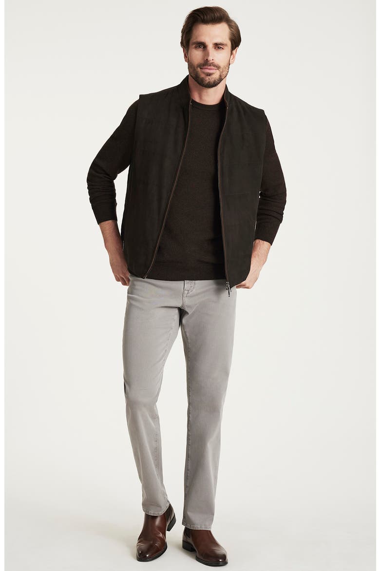 Charisma Stretch Cotton Straight Leg Pants, Alternate, color, GREY HONEYCOMB