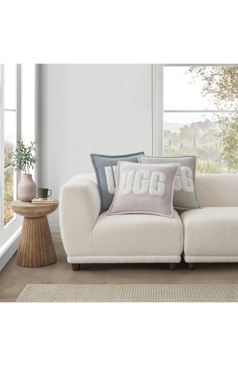 UGG<sup>®</sup> Lennox Logo Throw Pillow, Alternate, color, 