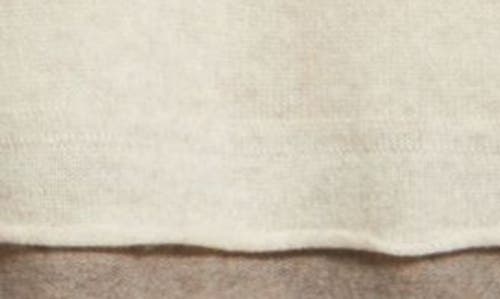 Griffen Double Trim Wool & Cashmere Crewneck Sweater In Neutral