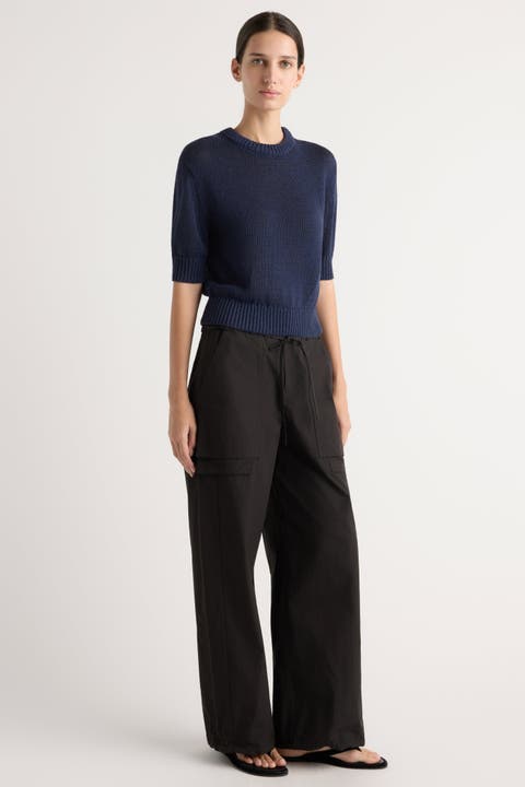Heidi Pullover Short-Sleeve Knit Top
