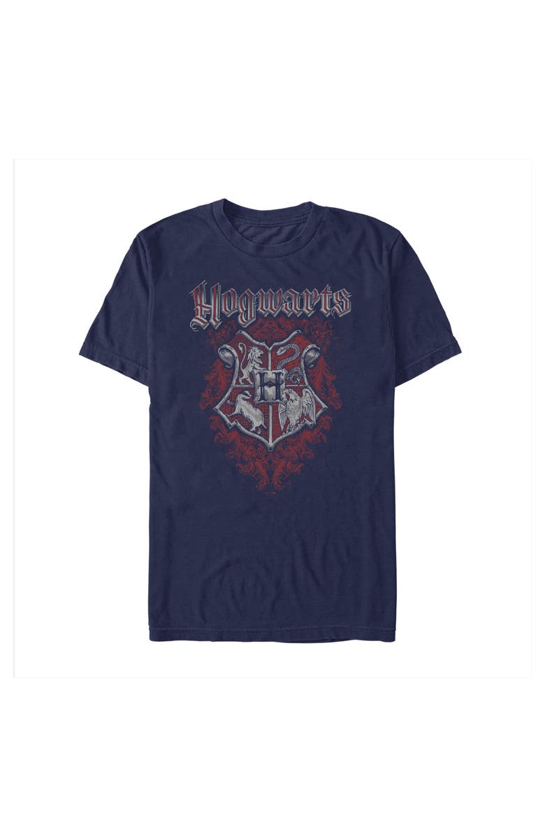 HARRY POTTER Men's Harry Potter Vintage Artistic Crest Graphic T-Shirt, Alternate, color, Navy Blue