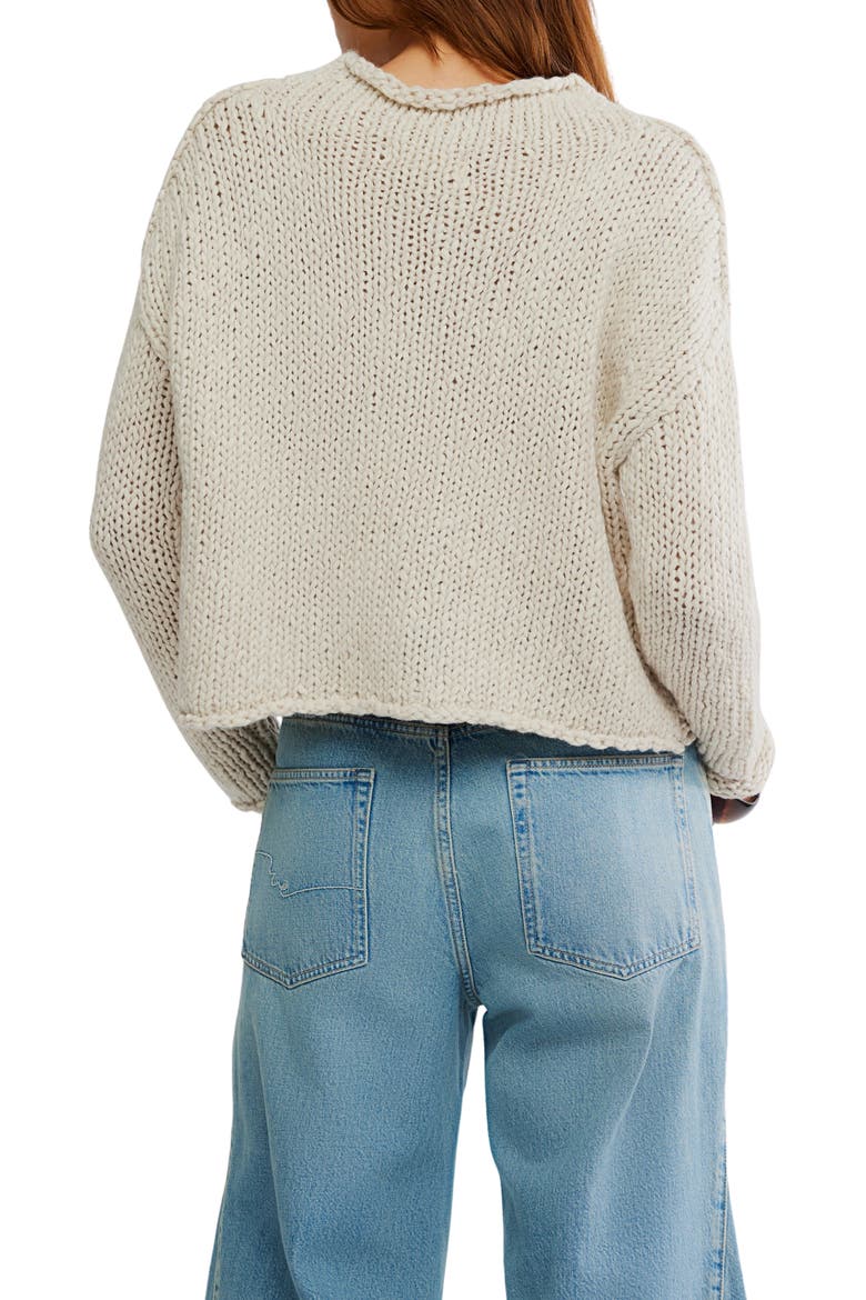 Opal Roll Neck Crop Sweater, Alternate, color, TEA