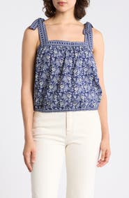 MAX STUDIO Tie Strap Bubble Top