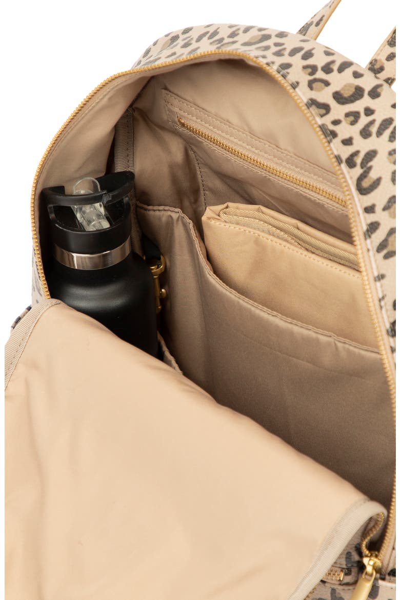 Classic City Pack Faux Leather Diaper Bag, Alternate, color, LEOPARD