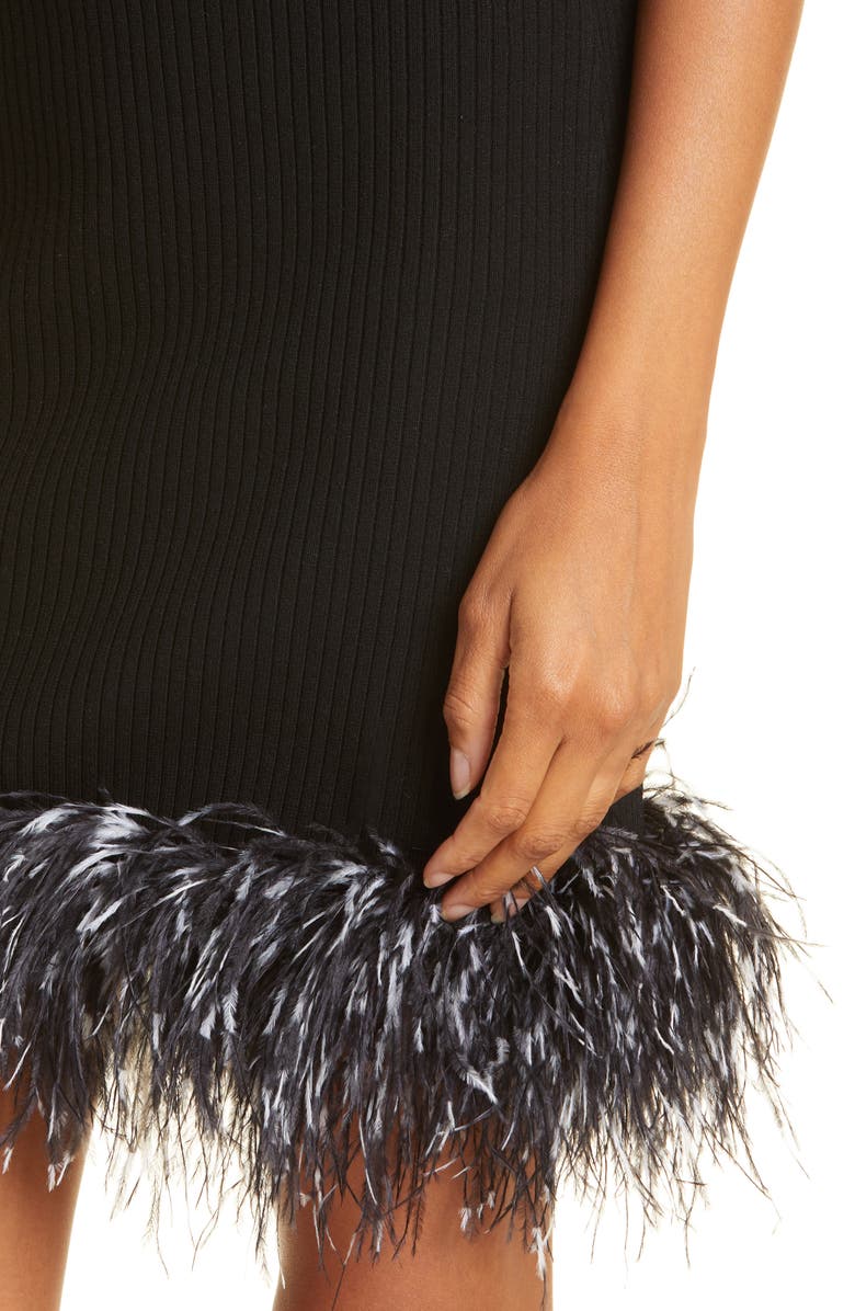 Milly Feather Trimmed Skirt, Alternate, color,