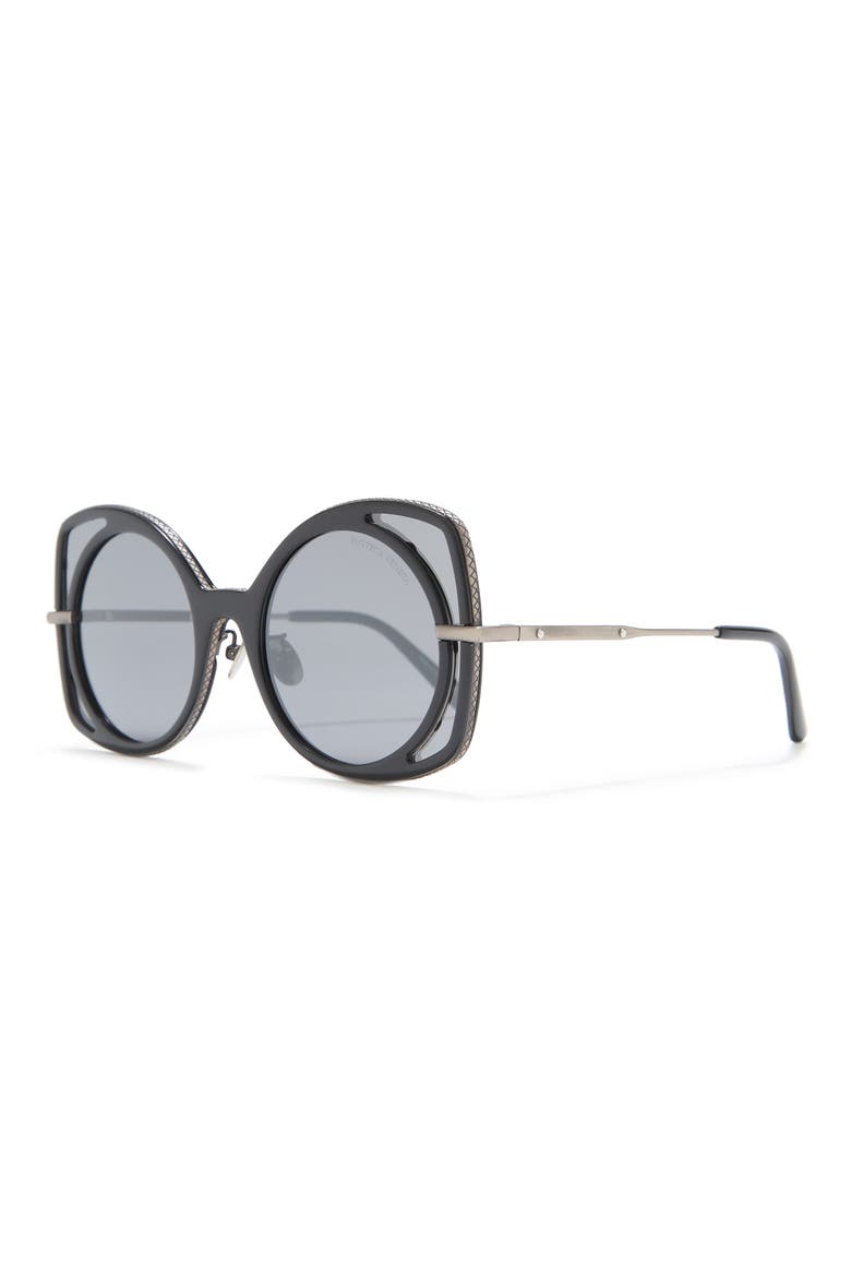 51mm Oval Sunglasses, Alternate, color, BLACK SILVER/GFS