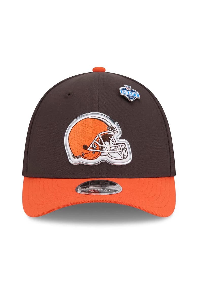 Men's New Era  Brown/Orange Cleveland Browns 2026 NFL Draft 39THIRTY M-Crown Flex Hat, Alternate, color, Brown