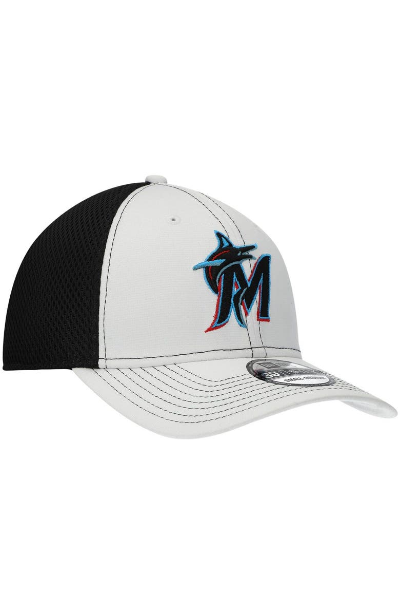 New Era Men's New Era White Miami Marlins Neo 39THIRTY Flex Hat, Alternate, color, 