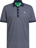 adidas Trefoil & Tee Print Cotton Blend Piqué Golf Polo