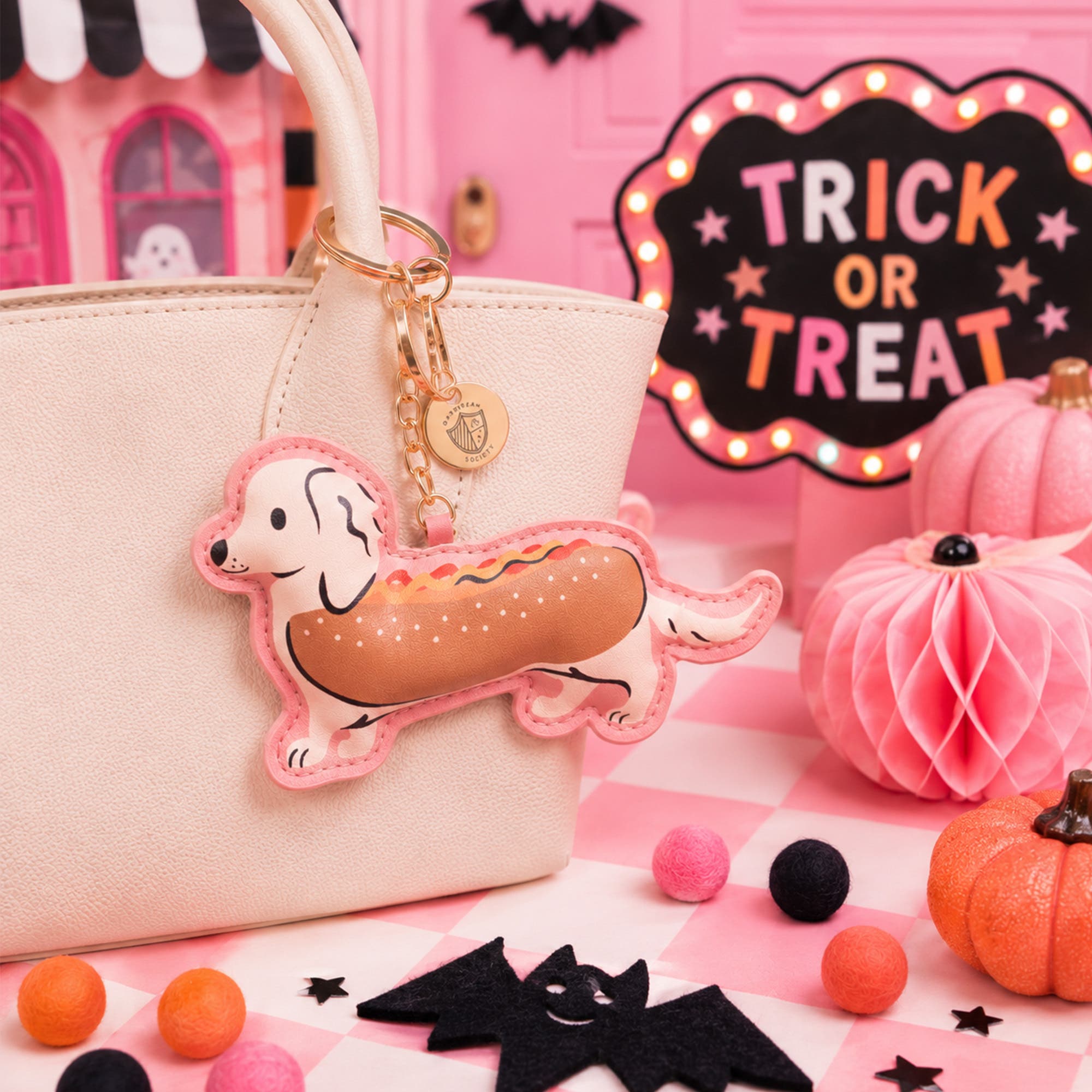 Hot Dog Dachshund Bag Charm, Alternate, color, Assorted Pre-Pack