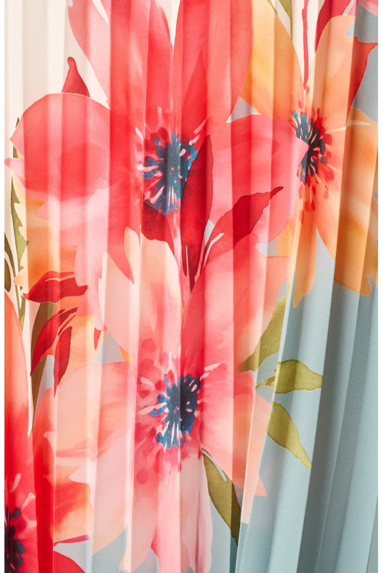 Floral Print Sleeveless Chiffon Maxi Dress, Alternate, color, BLUE MULTI