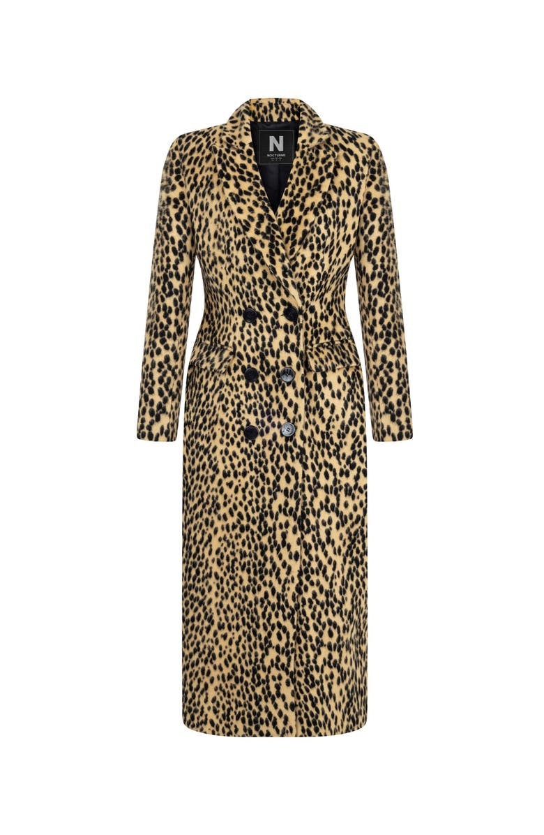 Nocturne Leopard Printed Coat, Alternate, color,