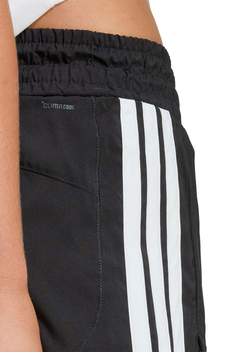 adidas Pacer High Waist Climacool Shorts, Alternate, color, Black/ White