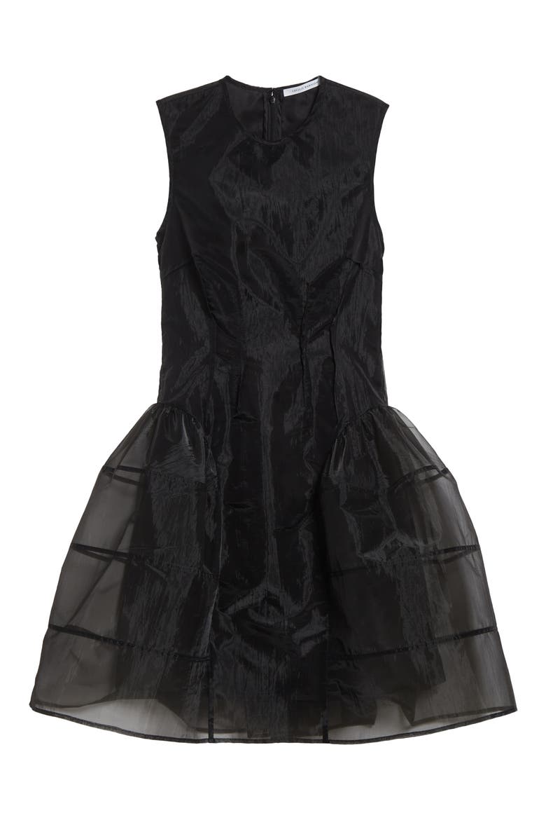Claudie Liquid Myrtia Fit & Flare Dress, Alternate, color, BLACK LIQUID MYRTIA