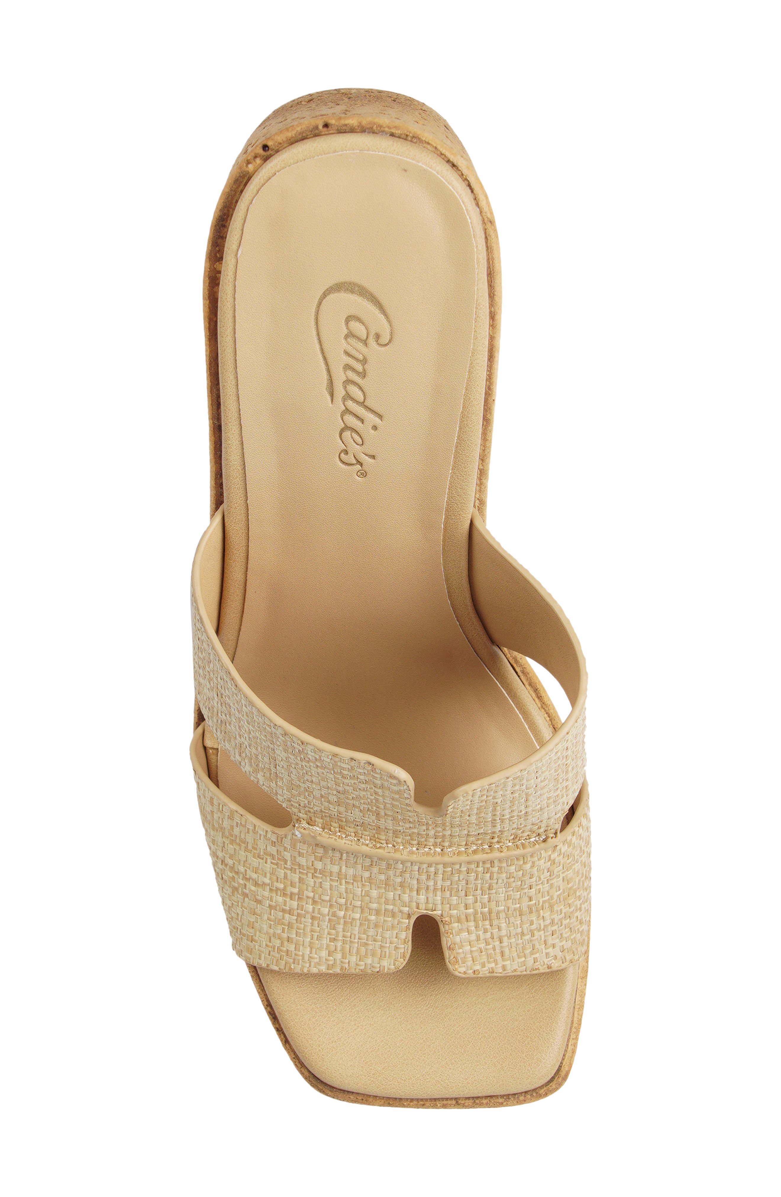 Marabelle Platform Wedge Slide Sandal, Alternate, color, NATURAL