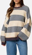 Blu Pepper Stripe Oversize Cotton Blend Sweater