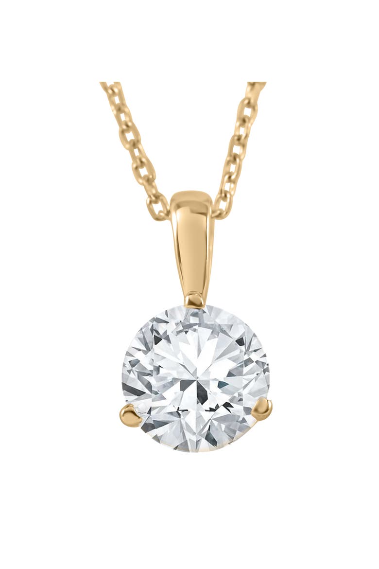 3/4 ct Solitaire  Lab Grown Diamond Pendant available in 14K and Platinum, Main, color, 14k Yellow Gold