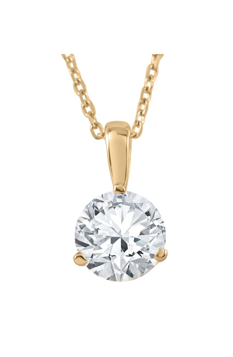 Bliss Diamond 3/4 ct Solitaire  Lab Grown Diamond Pendant available in 14K and Platinum, Main, color, 14K Yellow Gold