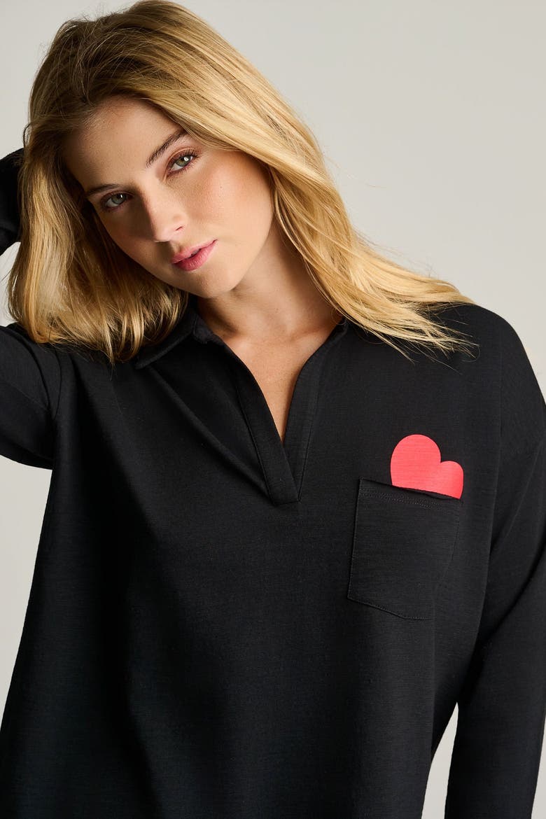 Pocket Love Cotton T-Shirt, Alternate, color, Black