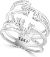 EFFY Openwork Diamond Statement Ring in White Gold