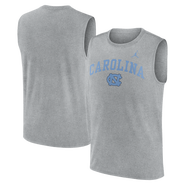 Jordan Brand Men's Jordan Brand Heather Gray North Carolina Tar Heels Primetime Legend Arch Dri-FIT Muscle Tank Top