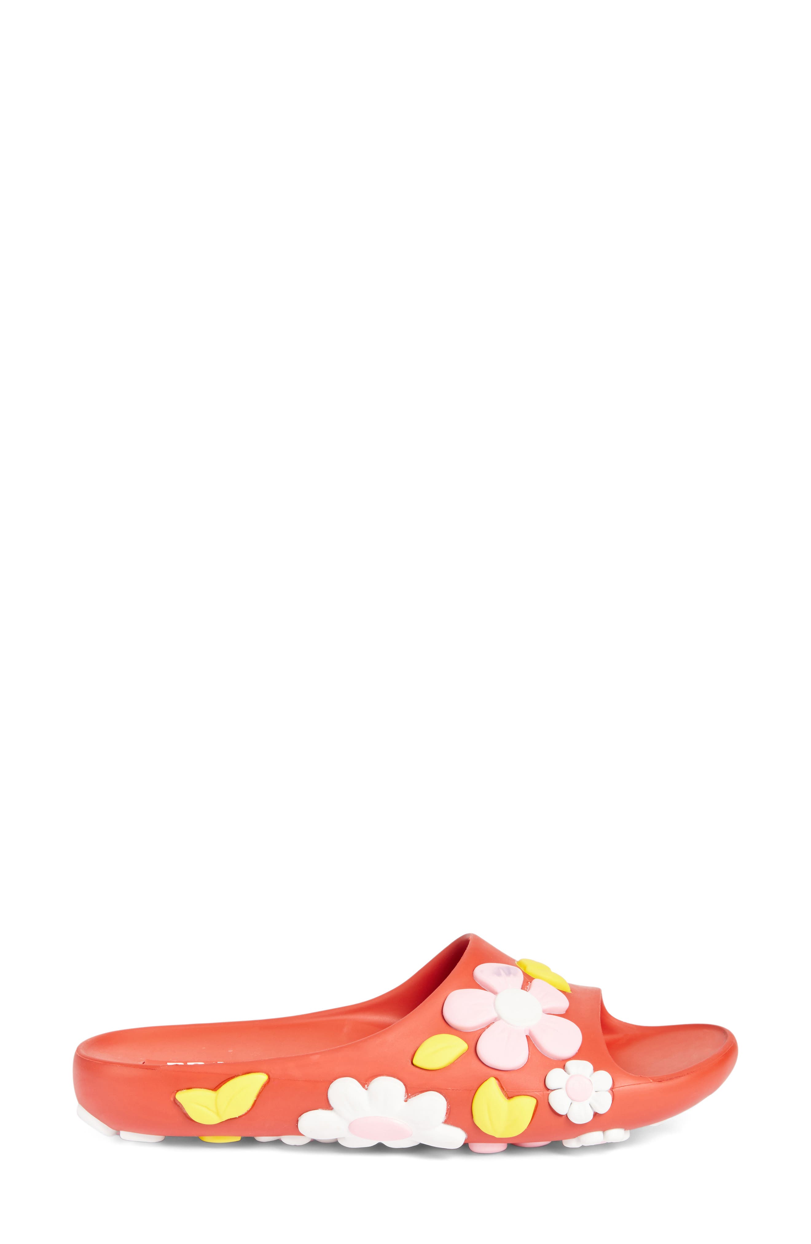 Floral Slide Sandal, Alternate, color, RED FLORAL