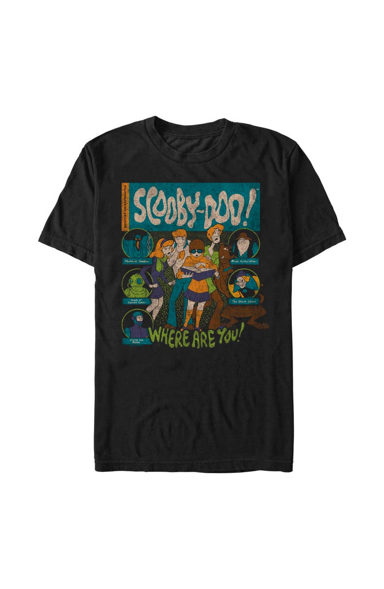 Scooby Doo Men's Scooby Doo Where Are You Villains  Graphic T-Shirt, Main, color, Black
