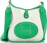 Pre-Owned Hermes Evelyne Bag Gen III Toile and Leather PM