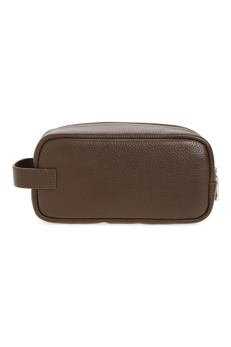 Nuvaro Leather Dopp Kit, Alternate, color, DATE PEBBLE